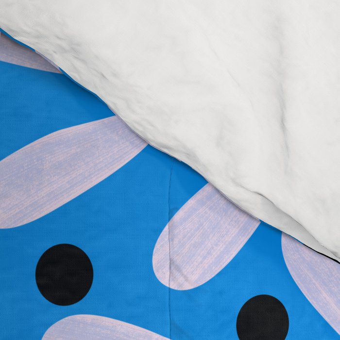 Mediterramean blue vase and leaves Comforter Gallery Image 4