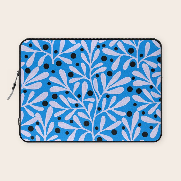 Mediterramean blue vase and leaves Laptop Sleeve Gallery Image 1