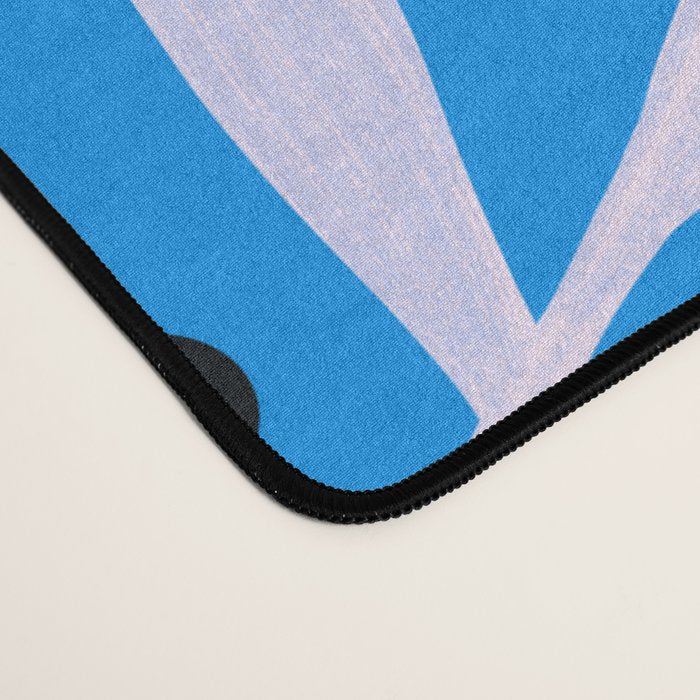 Mediterramean blue vase and leaves Desk Mat Gallery Image 4