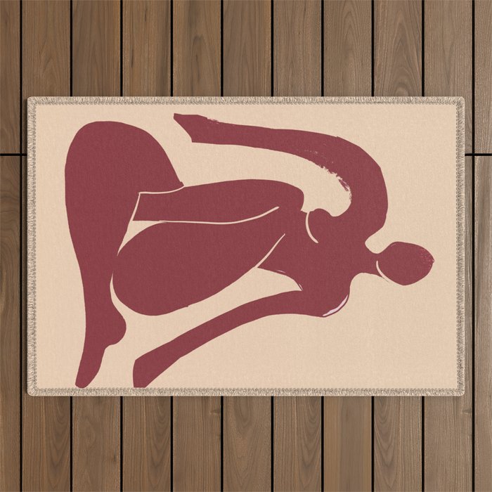Abstract Art Female Figure 30 Outdoor Rug Gallery Image 1