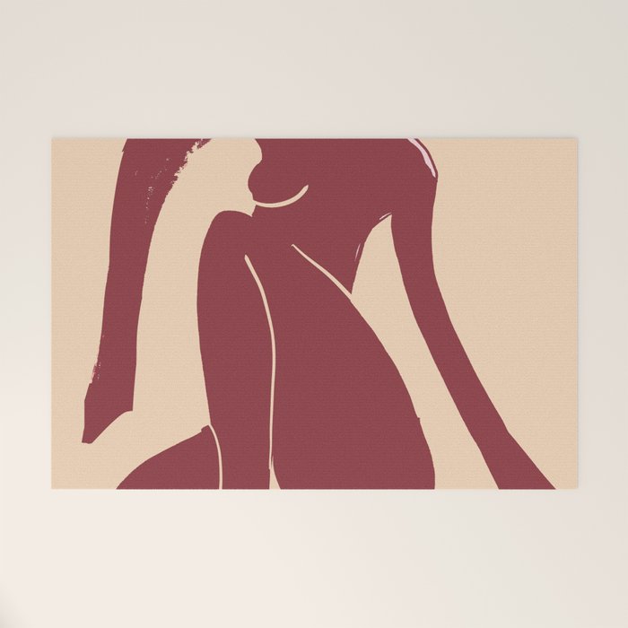 Abstract Art Female Figure 30 Welcome Mat Gallery Image 1