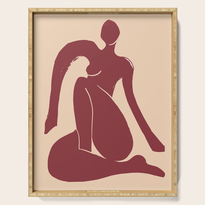 Abstract Art Female Figure 30 Serving Tray Gallery Image 1