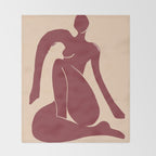 Abstract Art Female Figure 30 Throw Blanket Gallery Image 2