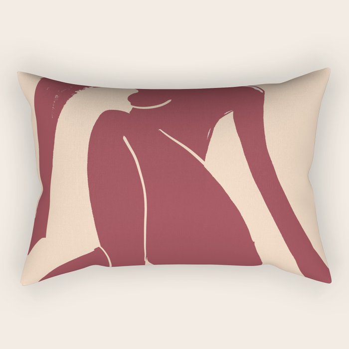 Abstract Art Female Figure 30 Rectangular Pillow Gallery Image 1