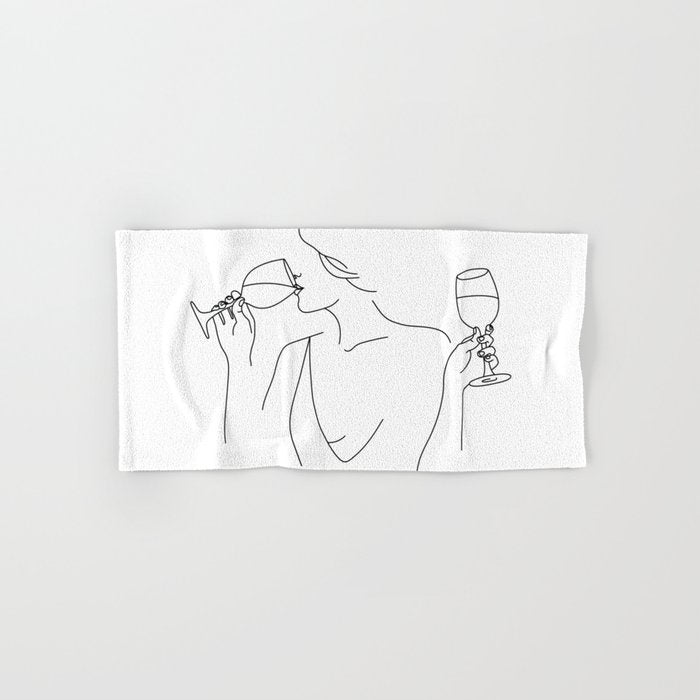 Double Fisting Wine Bath Towel Gallery Image 1