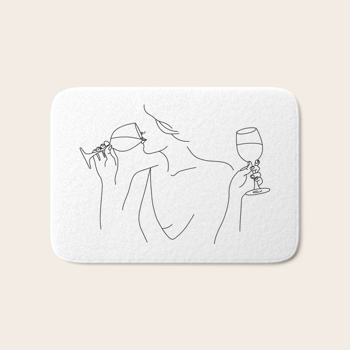 Double Fisting Wine Bath Mat Gallery Image 1