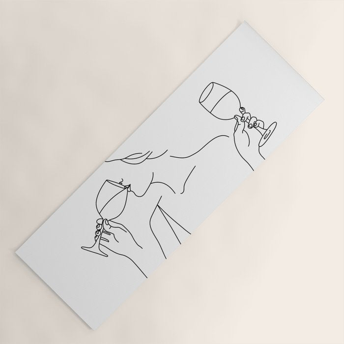 Double Fisting Wine Yoga Mat Gallery Image 1
