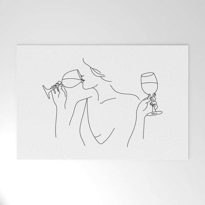 Double Fisting Wine Welcome Mat Gallery Image 1