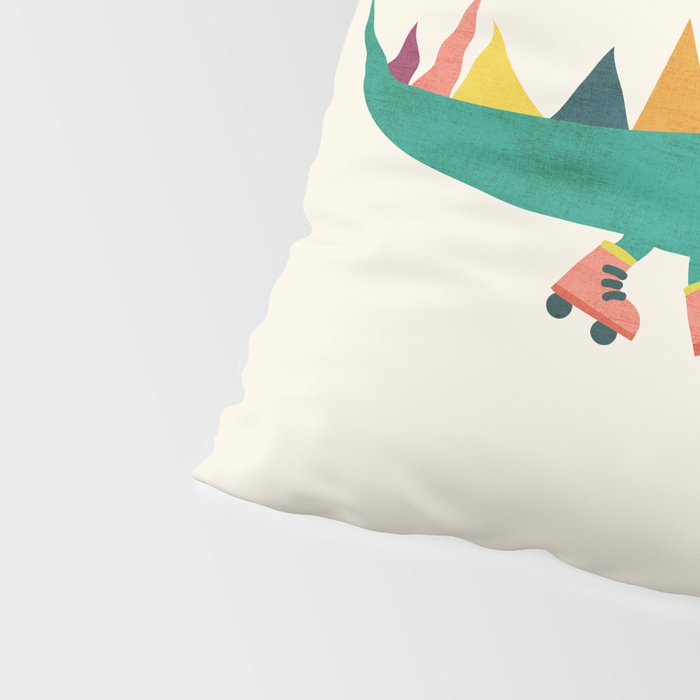 Crocodile on Roller Skates Pillow Sham Gallery Image 4