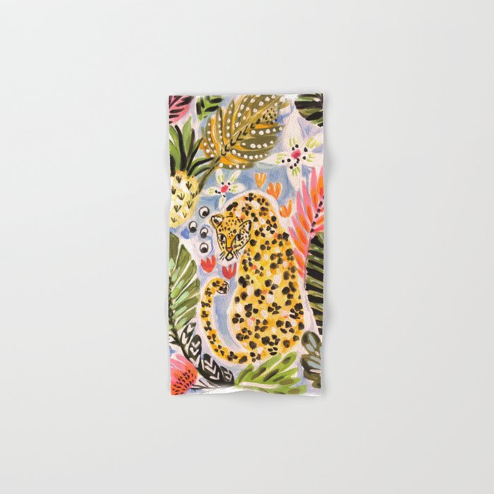 Tiger Leopard by Karen Fields Bath Towel Gallery Image 1