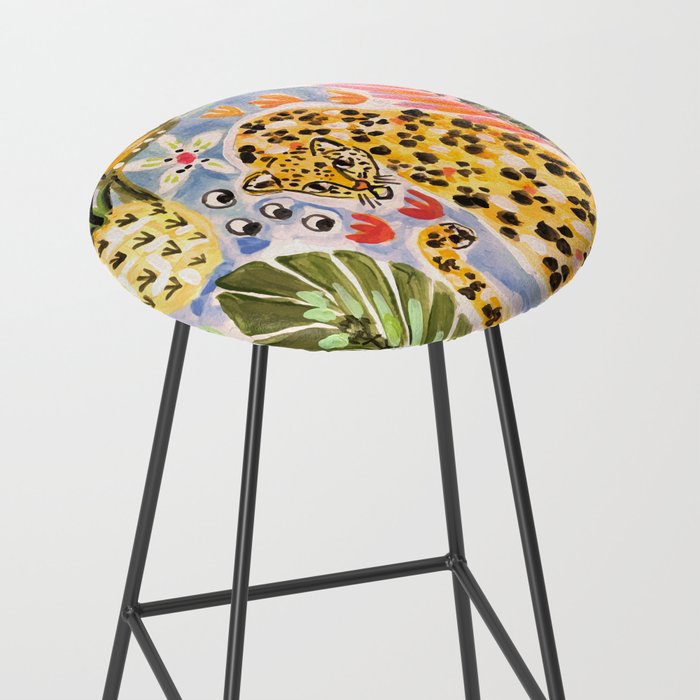 Tiger Leopard by Karen Fields Stool Gallery Image 2