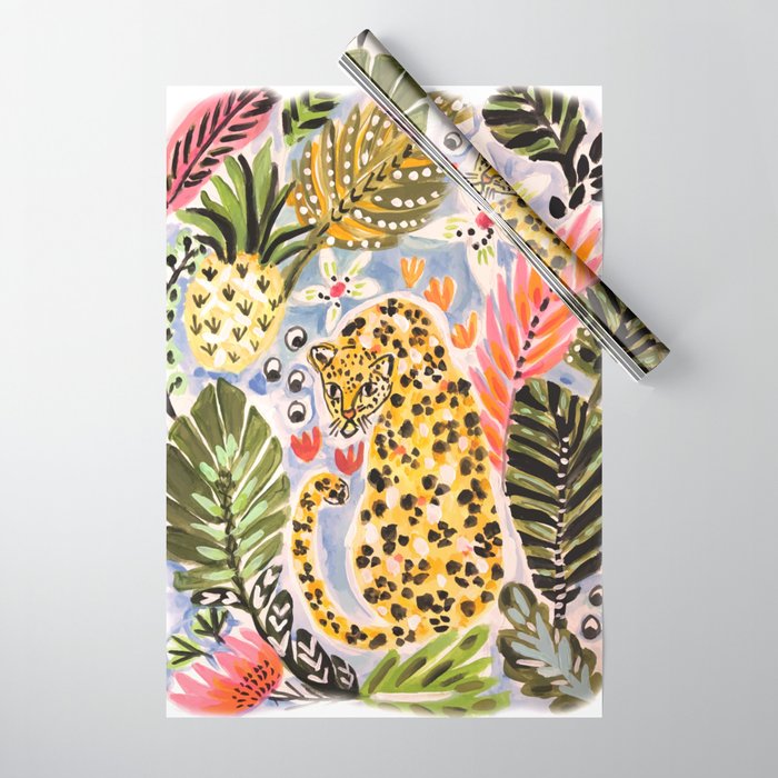 Tiger Leopard by Karen Fields Wrapping Paper Gallery Image 1