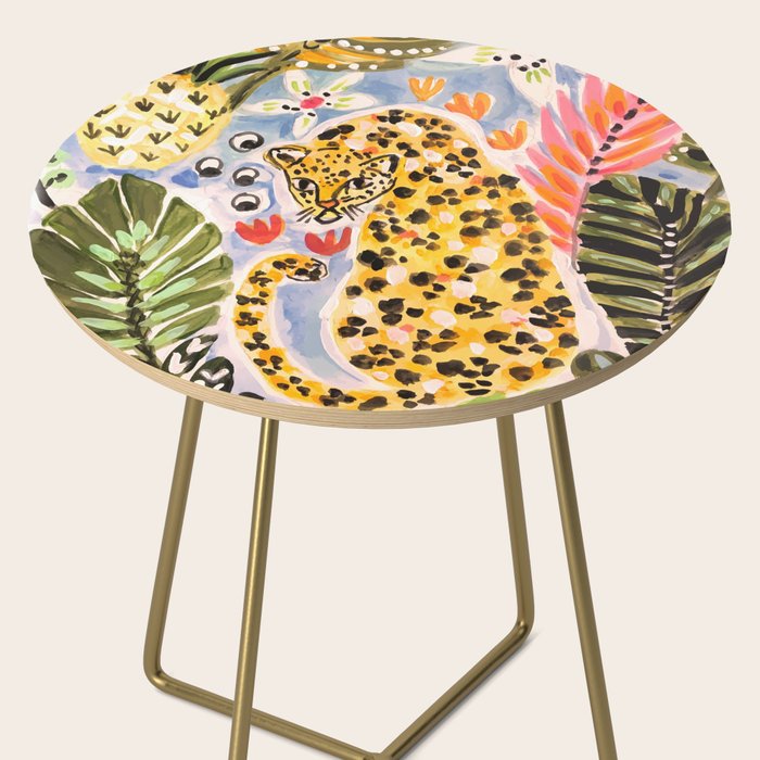 Tiger Leopard by Karen Fields Side Table Gallery Image 2