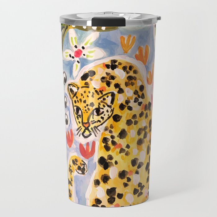 Tiger Leopard by Karen Fields Travel Mug Gallery Image 1