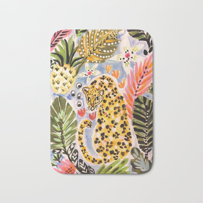 Tiger Leopard by Karen Fields Bath Mat Gallery Image 1