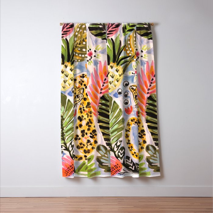 Tiger Leopard by Karen Fields Window Curtain Gallery Image 3