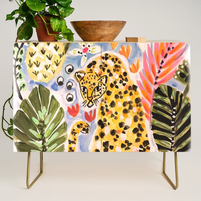 Tiger Leopard by Karen Fields Credenza Gallery Image 1