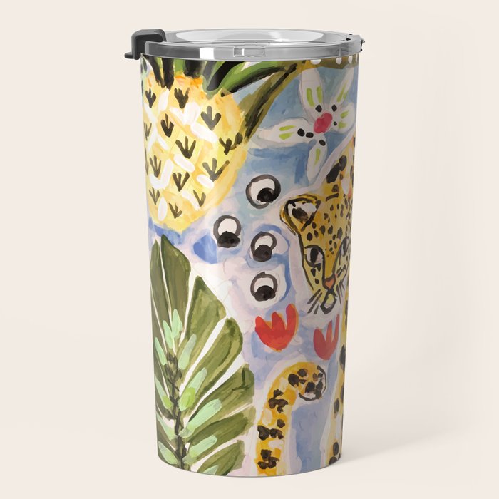 Tiger Leopard by Karen Fields Travel Mug Gallery Image 3