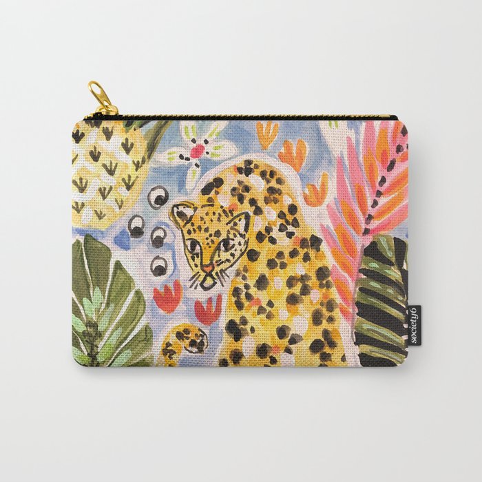 Tiger Leopard by Karen Fields Carry All Pouch Gallery Image 1