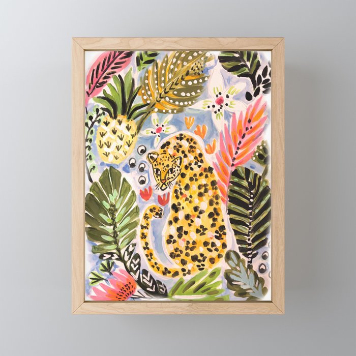 Tiger Leopard by Karen Fields Mini Art Print Gallery Image 1