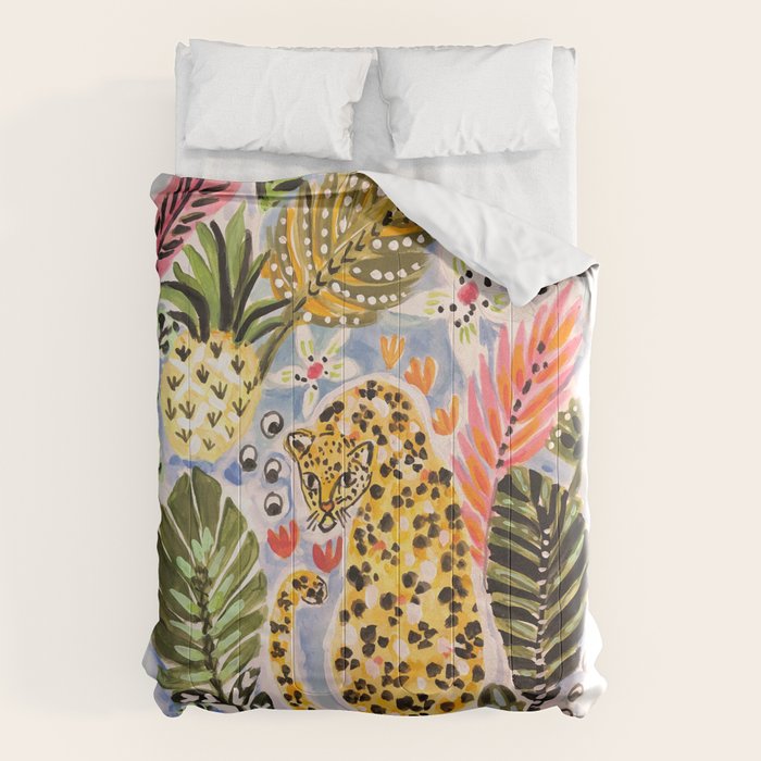 Tiger Leopard by Karen Fields Comforter Gallery Image 6