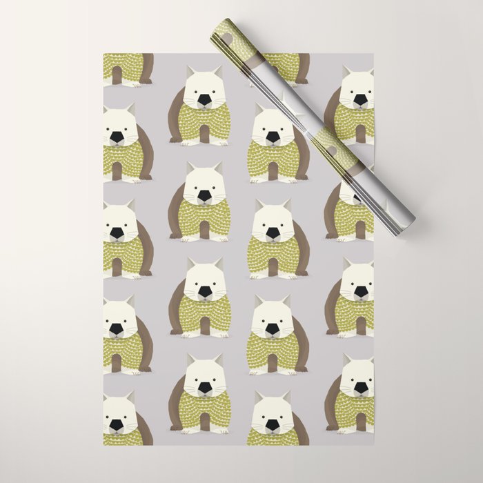 Whimsical Wombat Wrapping Paper