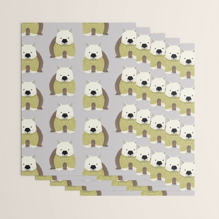Whimsical Wombat Wrapping Paper Gallery Image 3