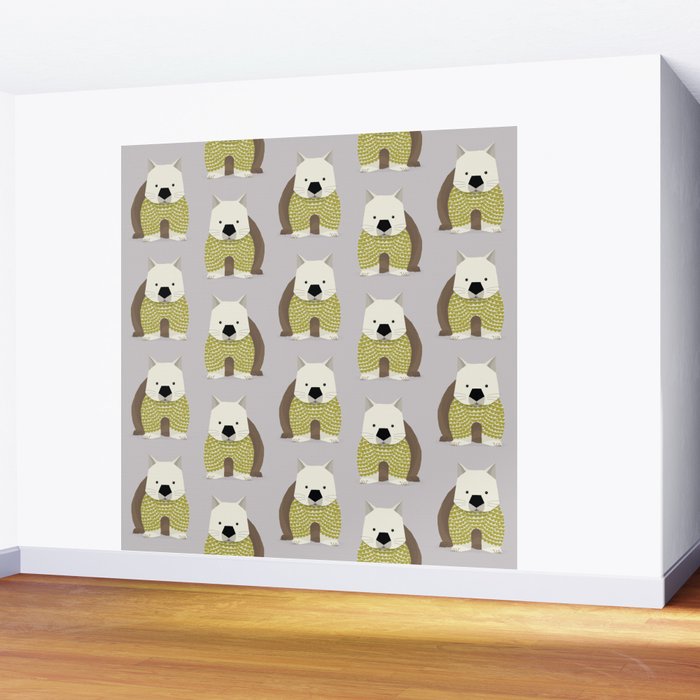 Whimsical Wombat Wall Mural Gallery Image 2