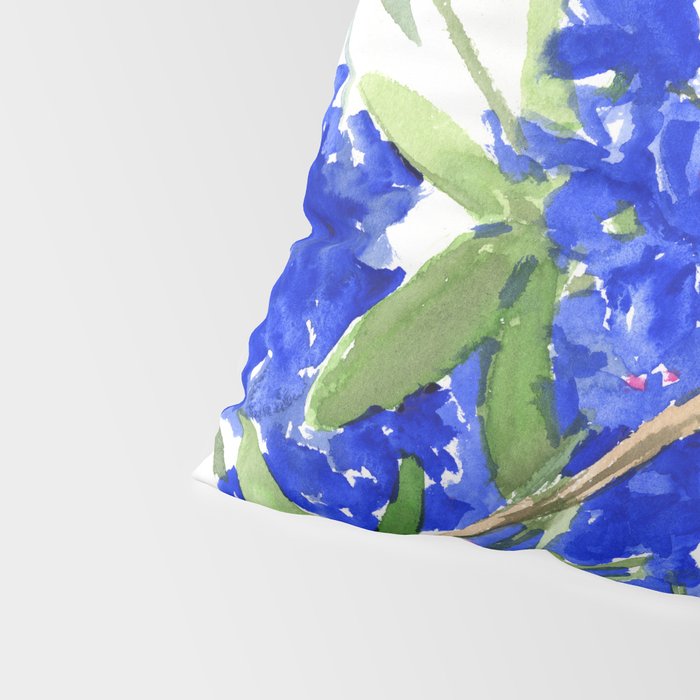 Texas State Bird and Flower, Mockingbird and Bluebonnet Pillow Sham Gallery Image 4