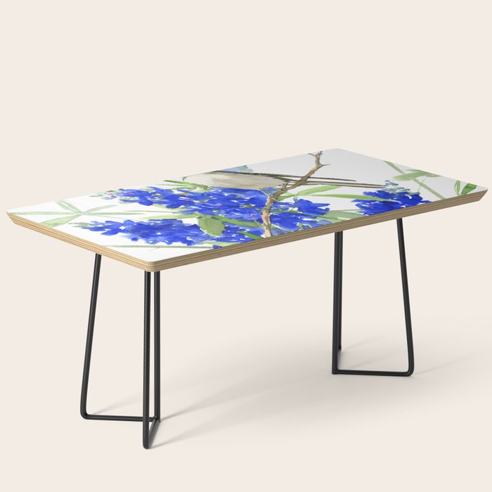 Texas State Bird and Flower, Mockingbird and Bluebonnet Coffee Table Gallery Image 1