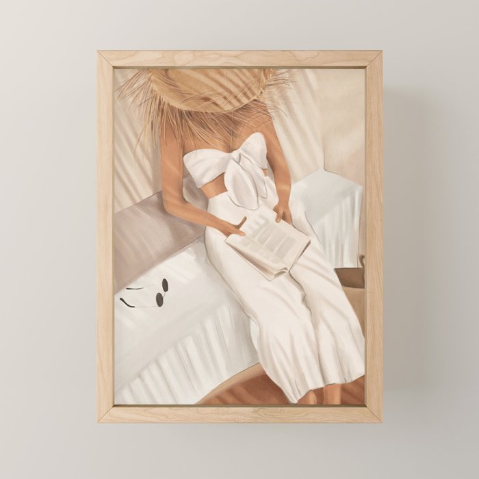 Summer Reading II Mini Art Print Gallery Image 1