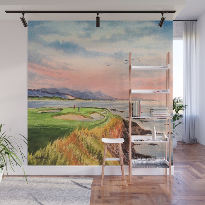 Pebble Beach Golf Course Hole 7 Wall Mural Gallery Image 1