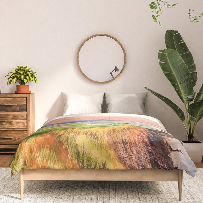 Pebble Beach Golf Course Hole 7 Comforter Gallery Image 3