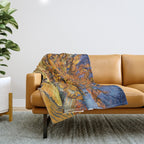 The Mulberry Tree by Vincent van Gogh Throw Blanket Gallery Image 1