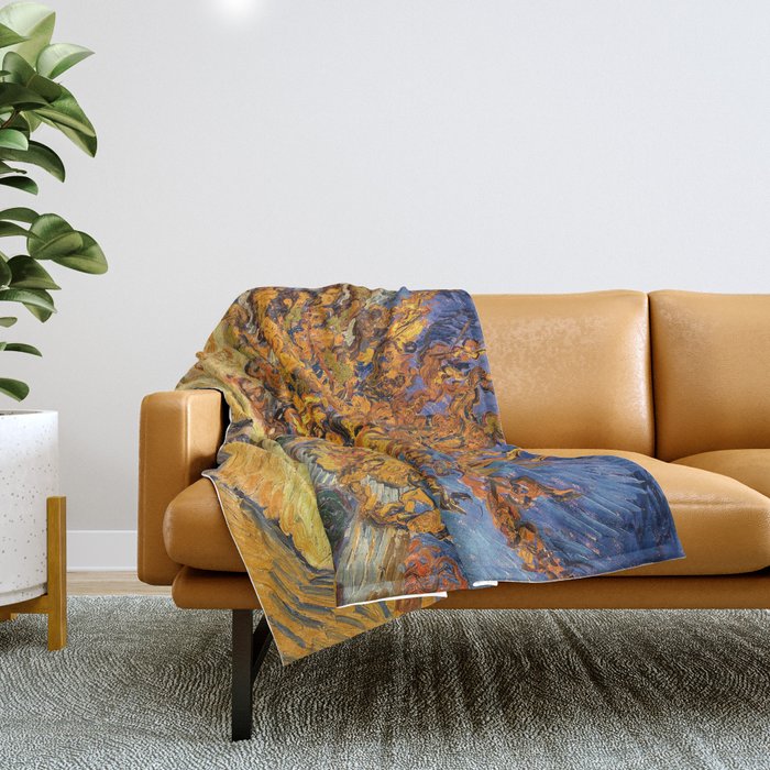 The Mulberry Tree by Vincent van Gogh Throw Blanket Gallery Image 1