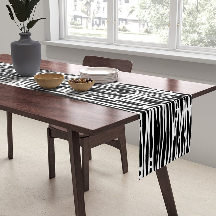 Twisted Ribbons - Black Table Runner Gallery Image 2
