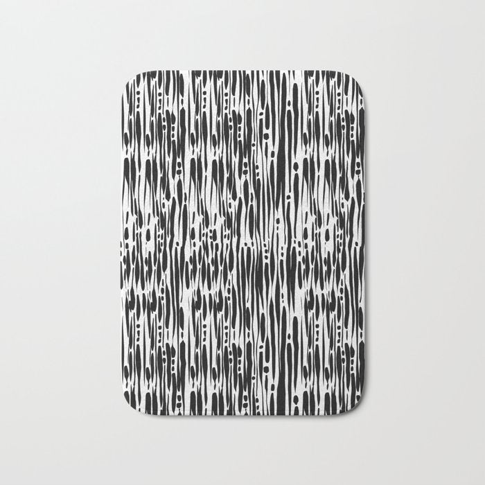 Twisted Ribbons - Black Bath Mat Gallery Image 1