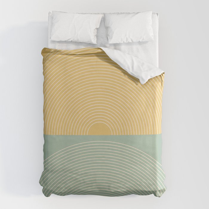 Minimal Rainbow Color Block IX Duvet Cover Gallery Image 1