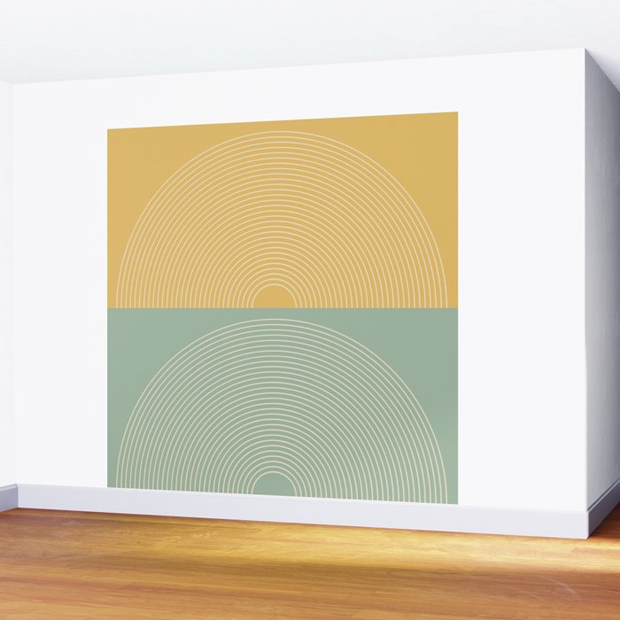 Minimal Rainbow Color Block IX Wall Mural Gallery Image 2
