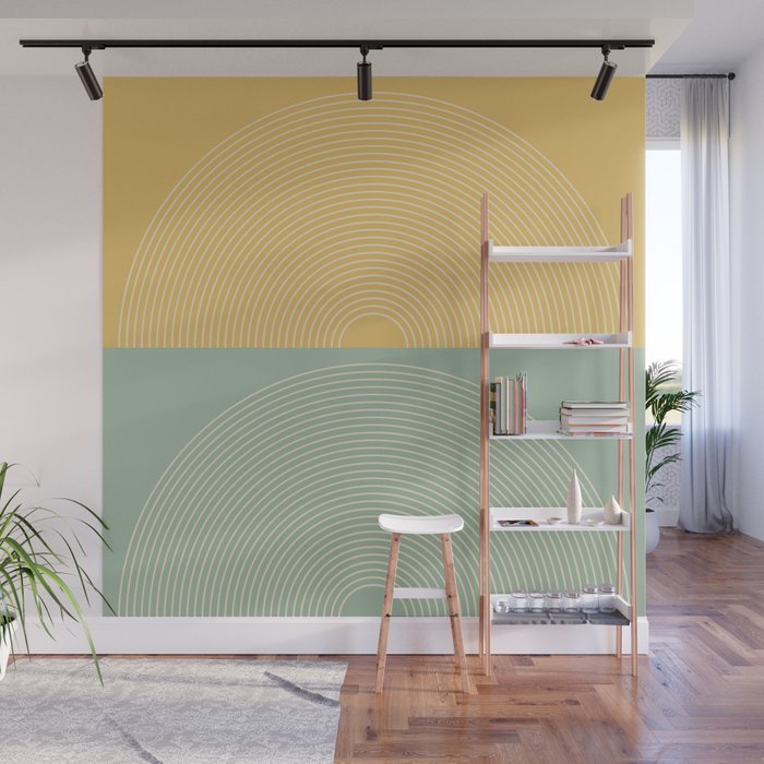 Minimal Rainbow Color Block IX Wall Mural Gallery Image 1