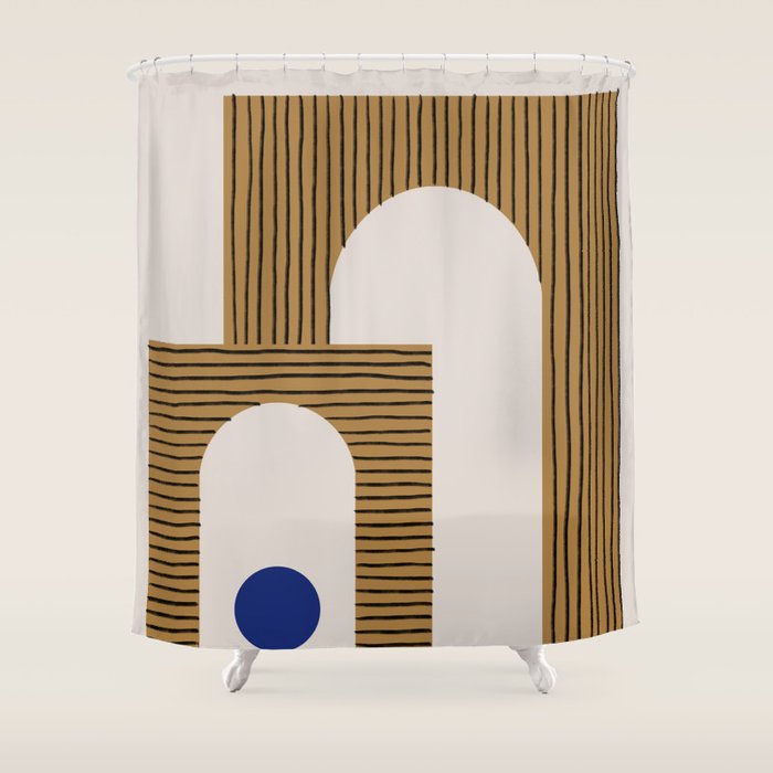 Blue Circle #3 Shower Curtain Gallery Image 1