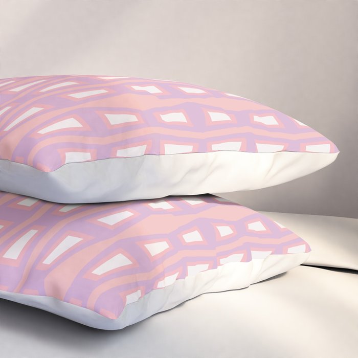 Pink Asymetrical Geometric Pillow Sham Gallery Image 3