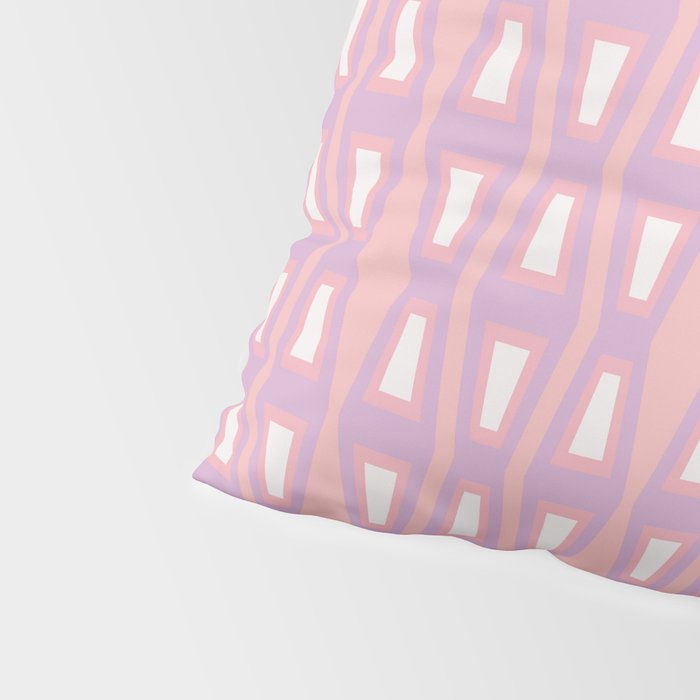 Pink Asymetrical Geometric Pillow Sham Gallery Image 4