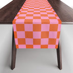 Pink Checker Pattern Table Runner Gallery Image 1