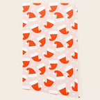 Santa Hats and Snowflakes on Pink Background Wallpaper Gallery Image 2