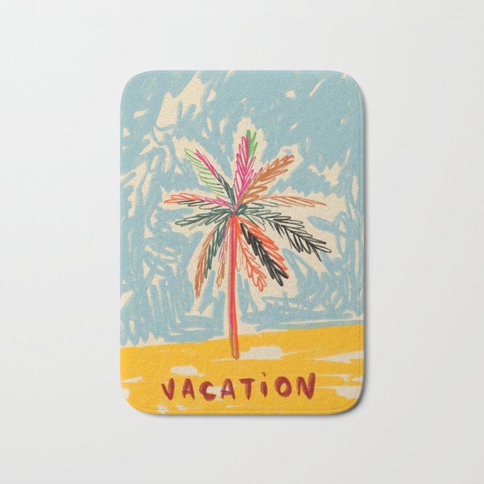 VACATION PALM TREE Bath Mat Gallery Image 1