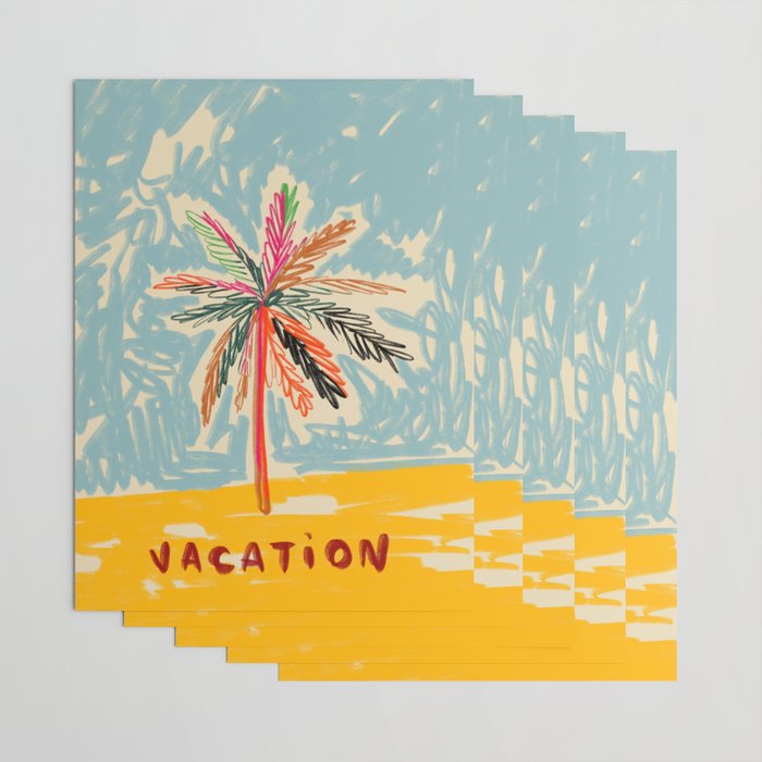 VACATION PALM TREE Wrapping Paper Gallery Image 3