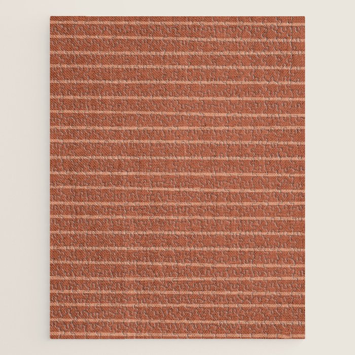 Boho, Minimal, Line Art, Stripes, Terracotta Jigsaw Puzzle Gallery Image 1