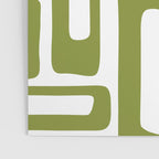 Retro Mid Century Modern Abstract Pattern 336 Olive Green Poster Gallery Image 3