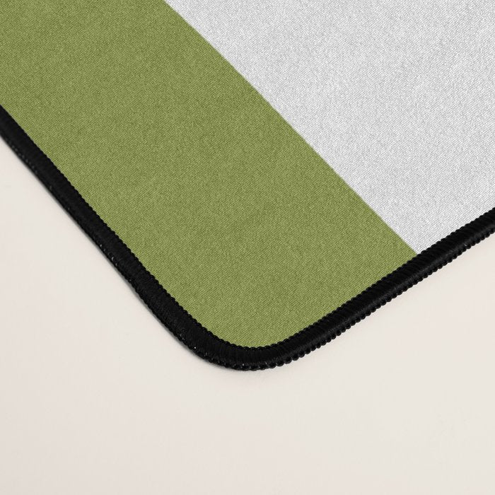 Retro Mid Century Modern Abstract Pattern 336 Olive Green Desk Mat Gallery Image 4